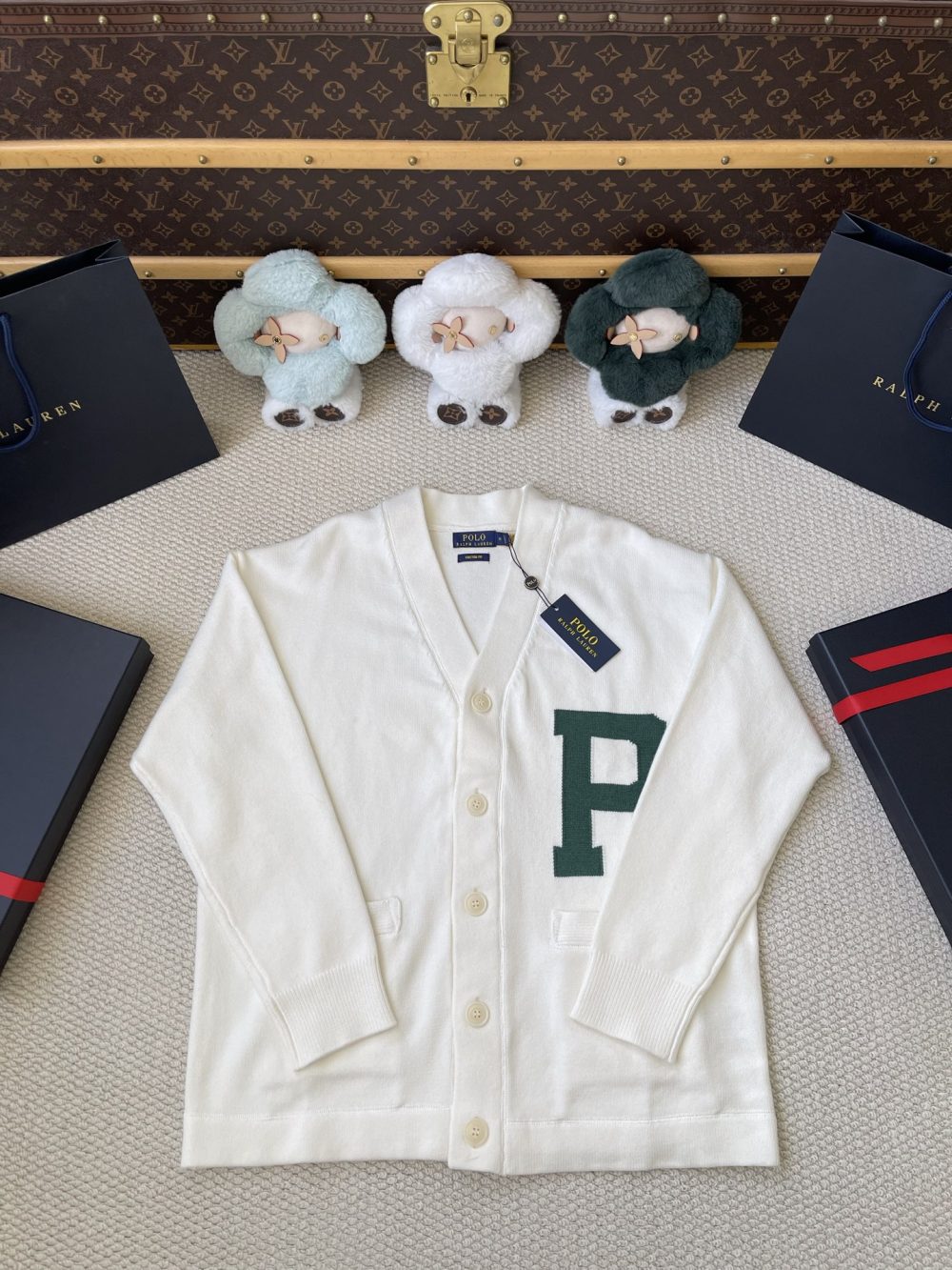 Letter Patch Cardigan — product photograph