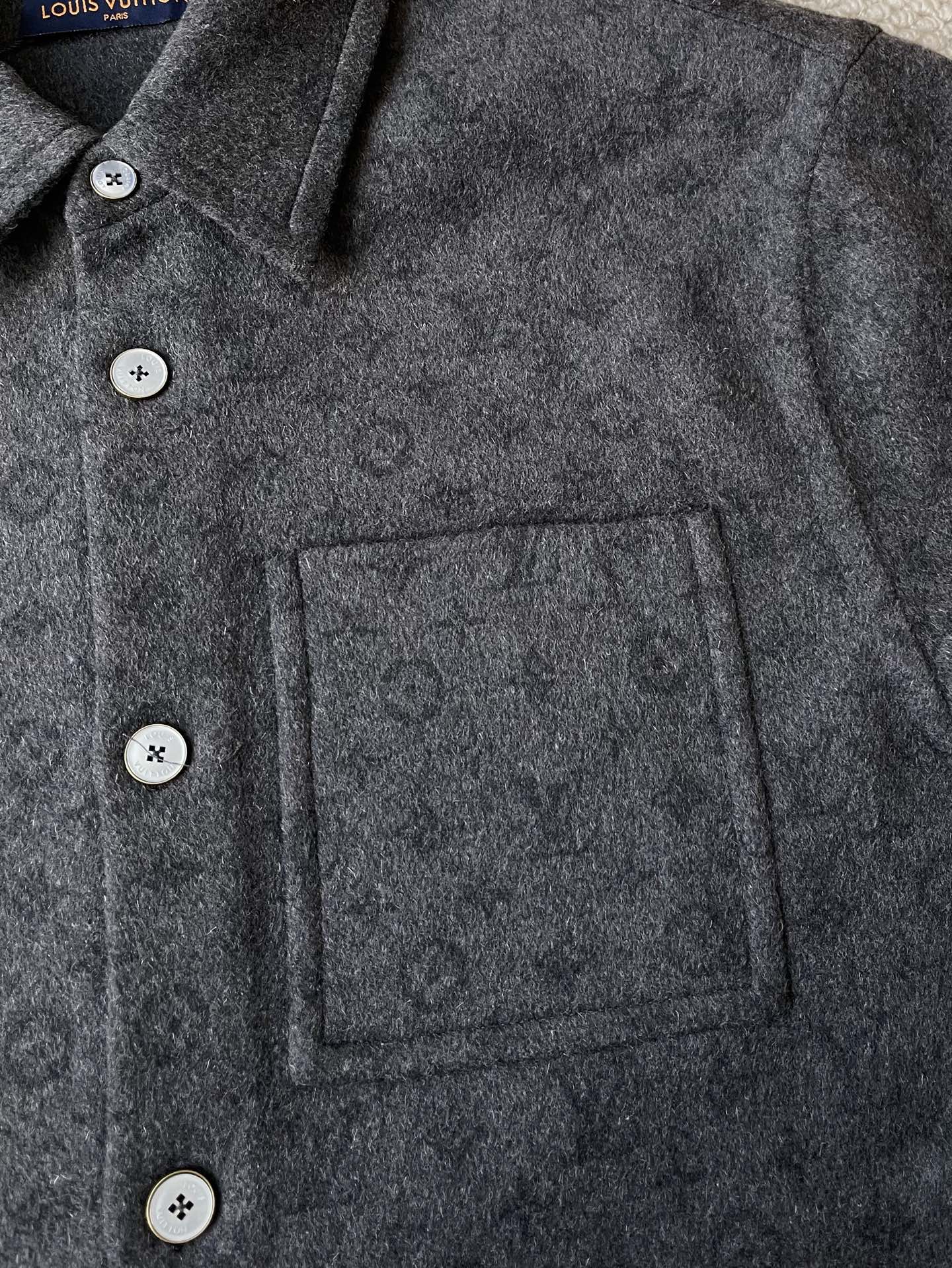 Tonal Monogram Button Jacket — product photograph