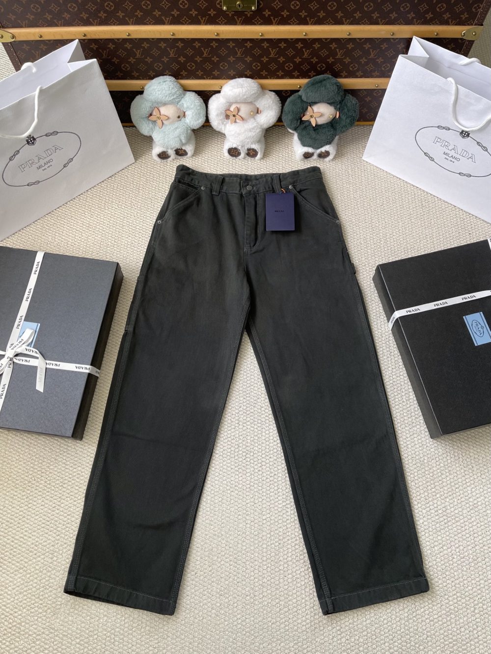 Triangle Pocket Wide Leg Trousers — product photograph
