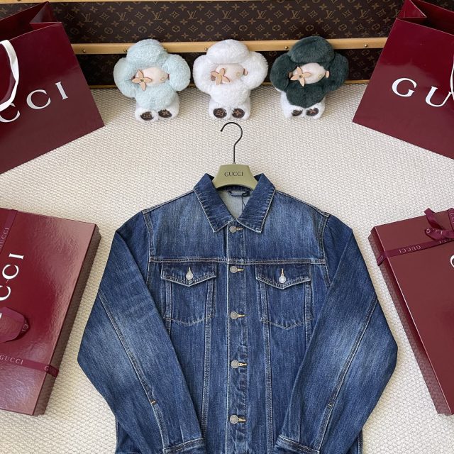 Button Front Denim Jacket — product photograph