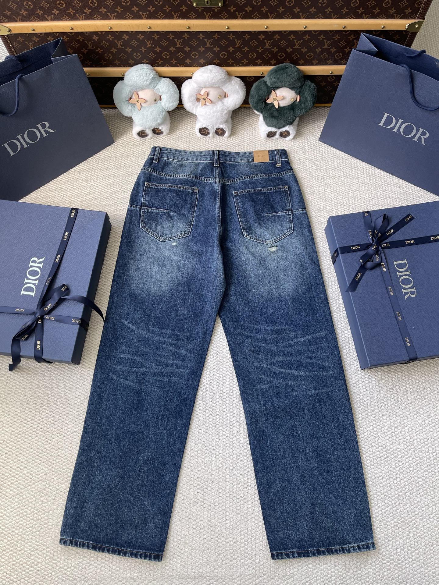 Distressed Straight Leg Jeans — product photograph