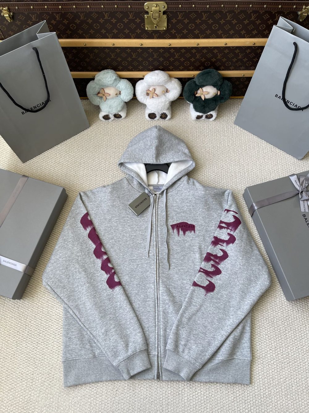 Graphic Sleeve Zip Hoodie — product photograph