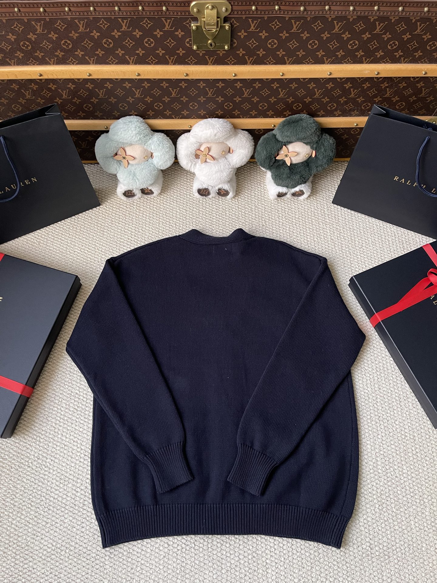 Small Embroidered Logo Cardigan — product photograph