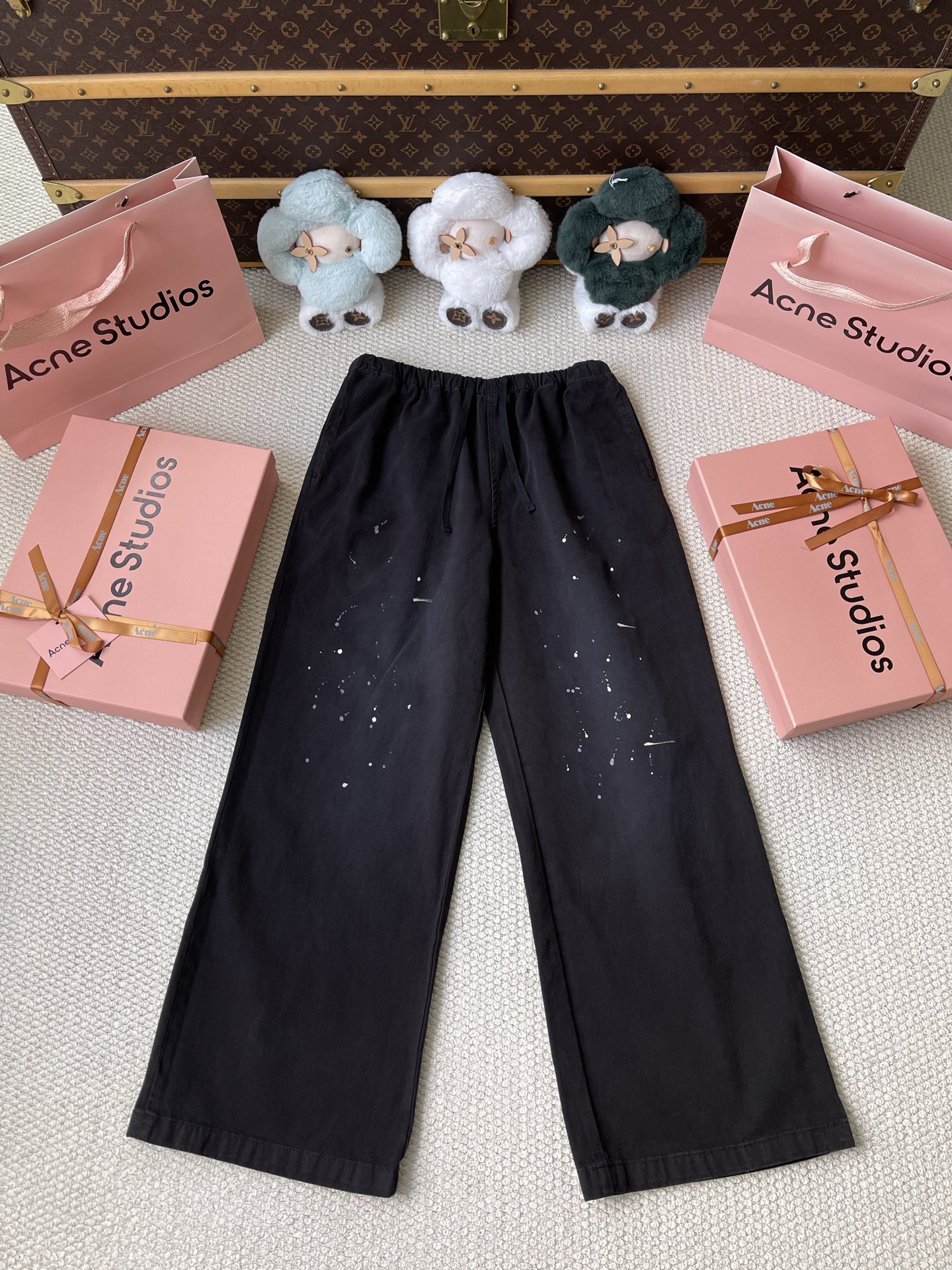Paint Detail Wide Leg Trousers — product photograph