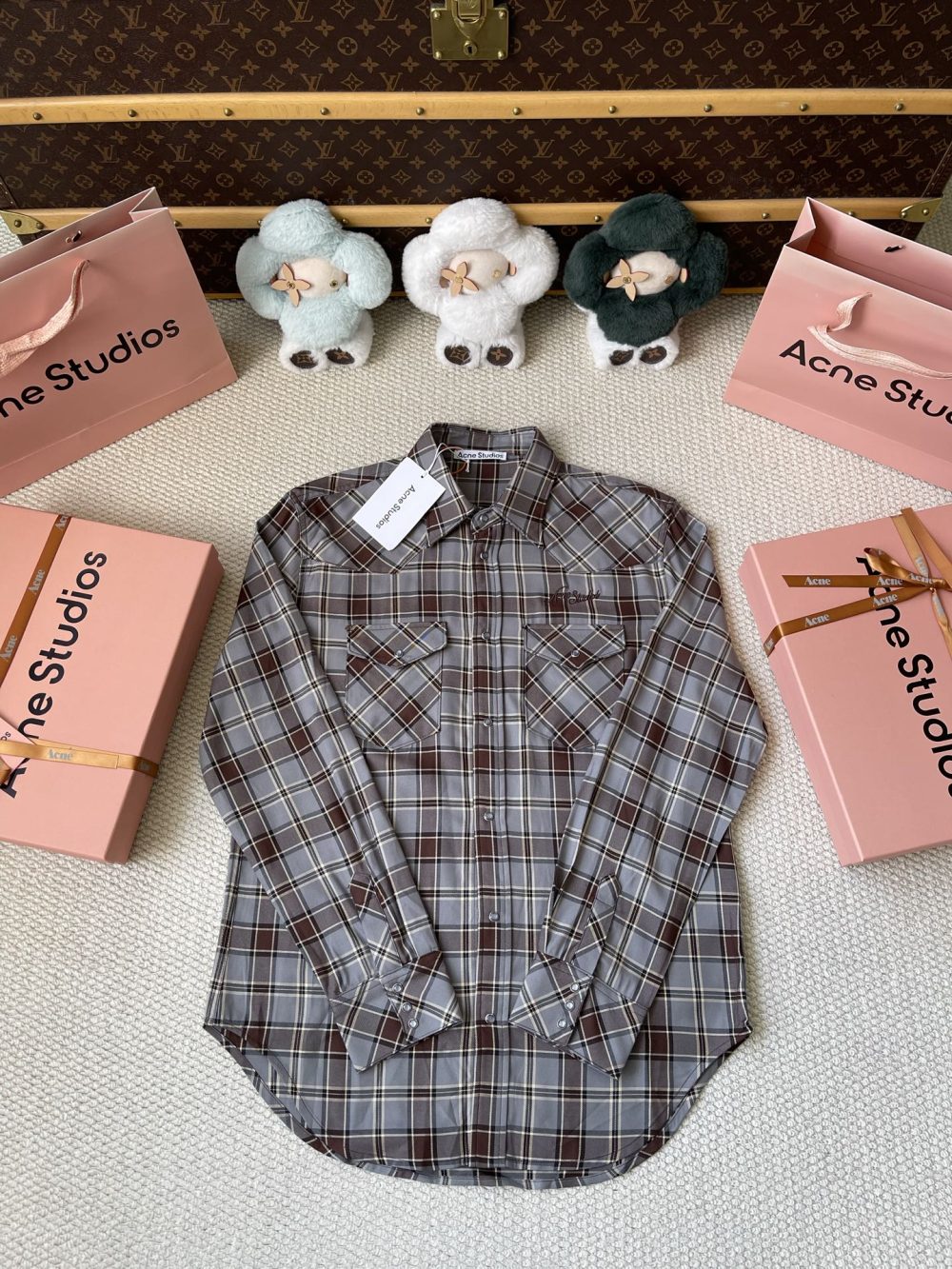 Embroidered Check Shirt — product photograph