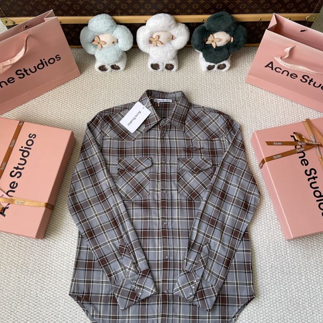 Embroidered Check Shirt — product photograph