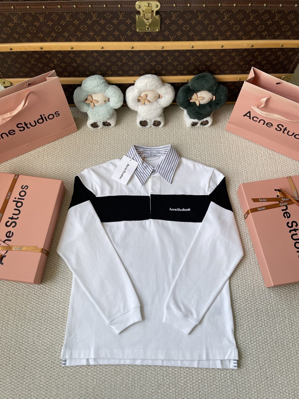 Colorblock Long Sleeve Polo — product photograph