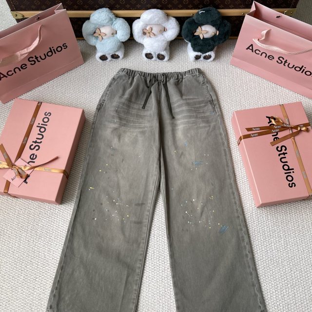 Paint Detail Wide Leg Trousers — product photograph