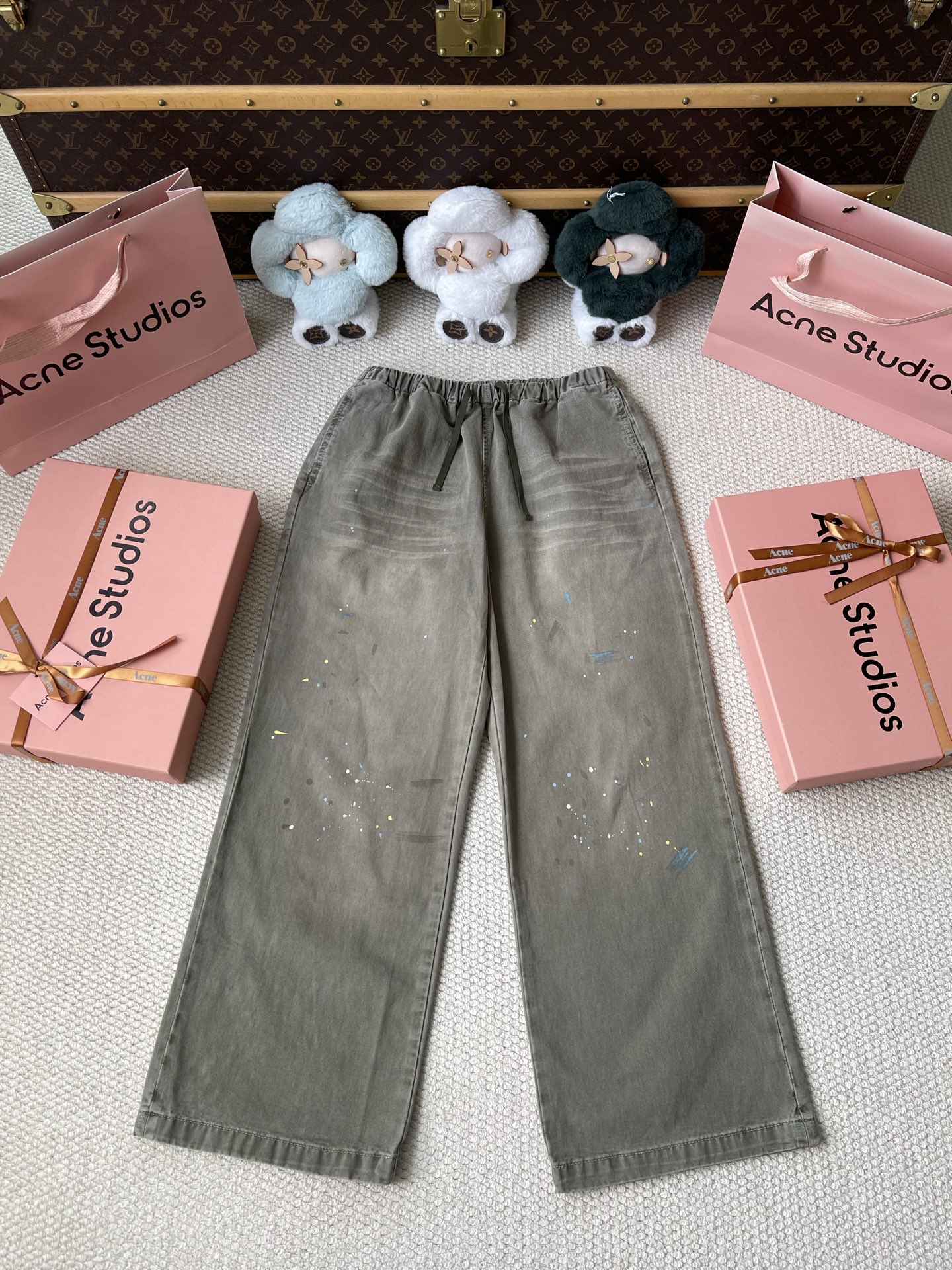 Paint Detail Wide Leg Trousers — product photograph