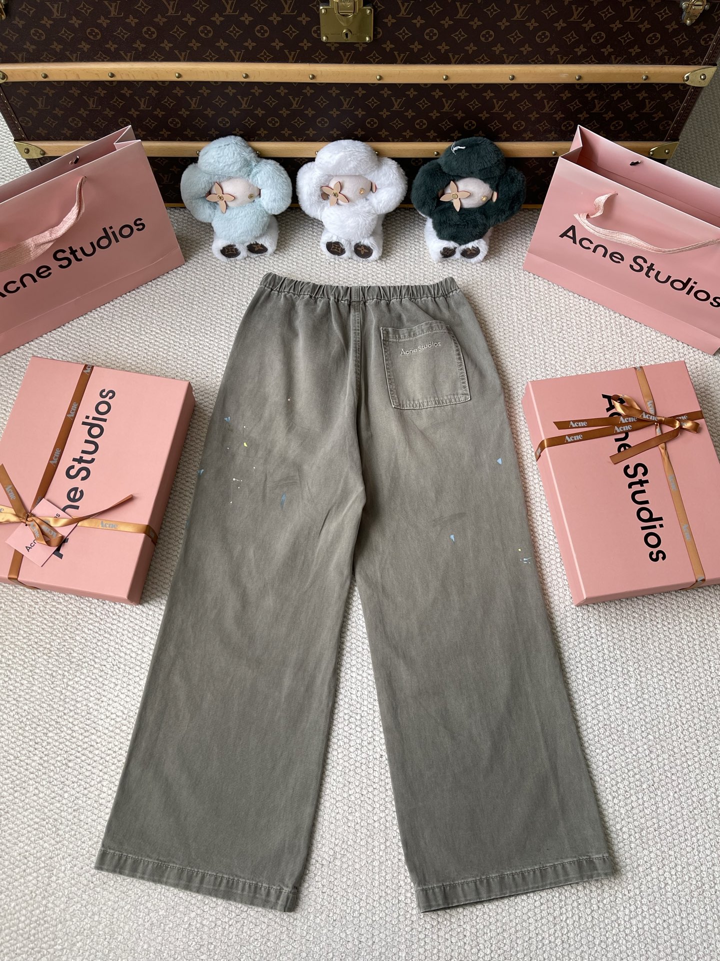 Paint Detail Wide Leg Trousers — product photograph