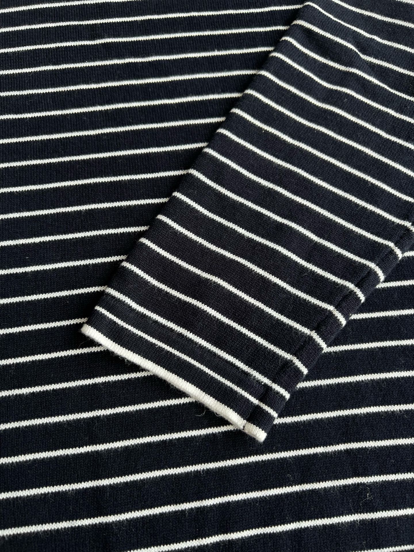 Fine Stripe Crewneck Sweater — product photograph