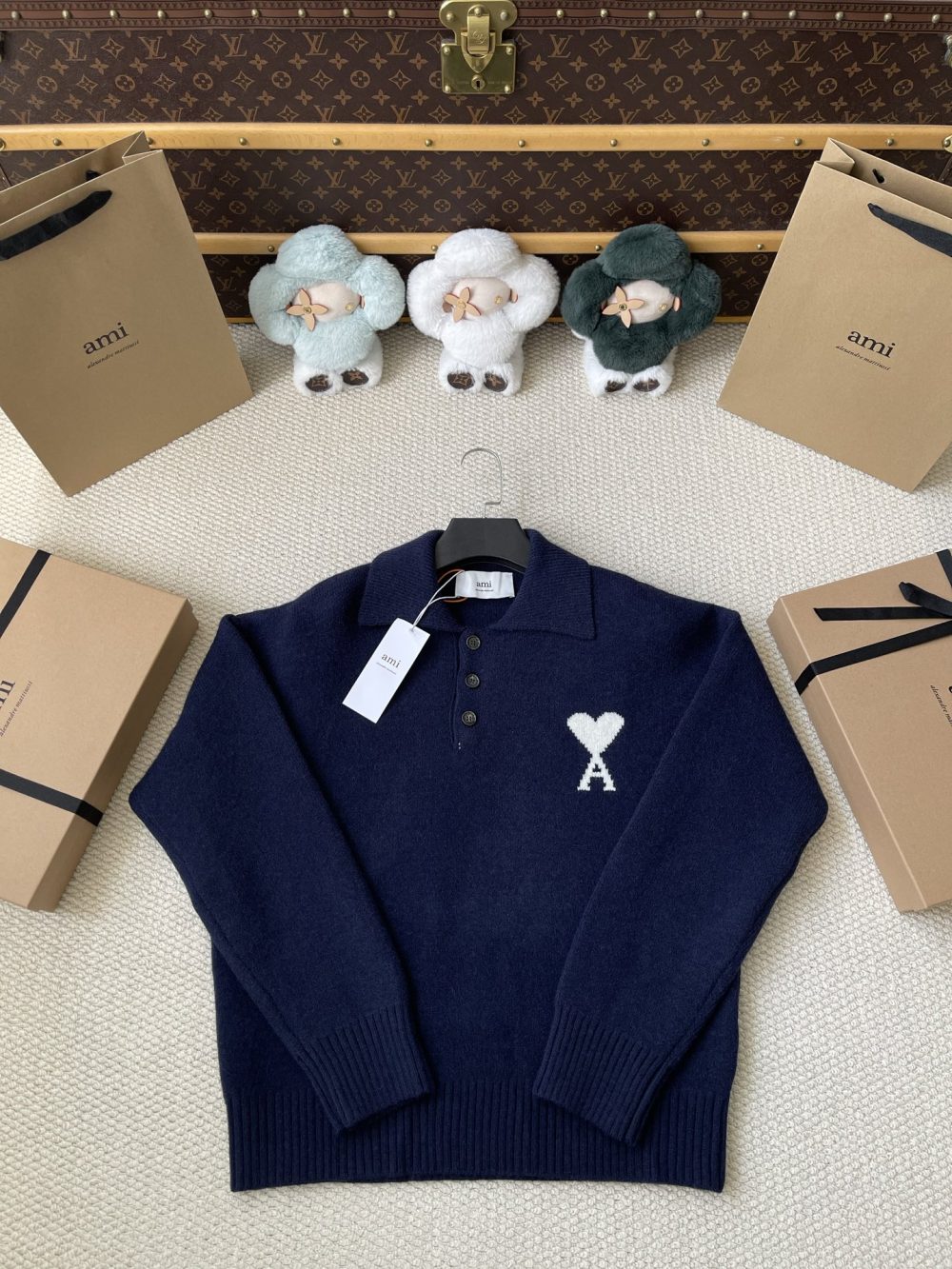 Heart Logo Long Sleeve Polo — product photograph