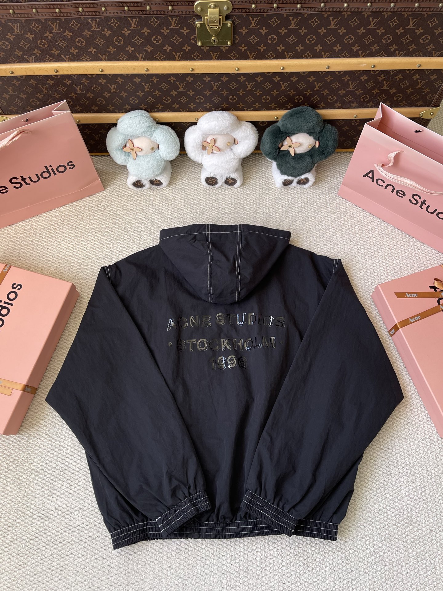 Contrast Stitch Hooded Zip Jacket — product photograph