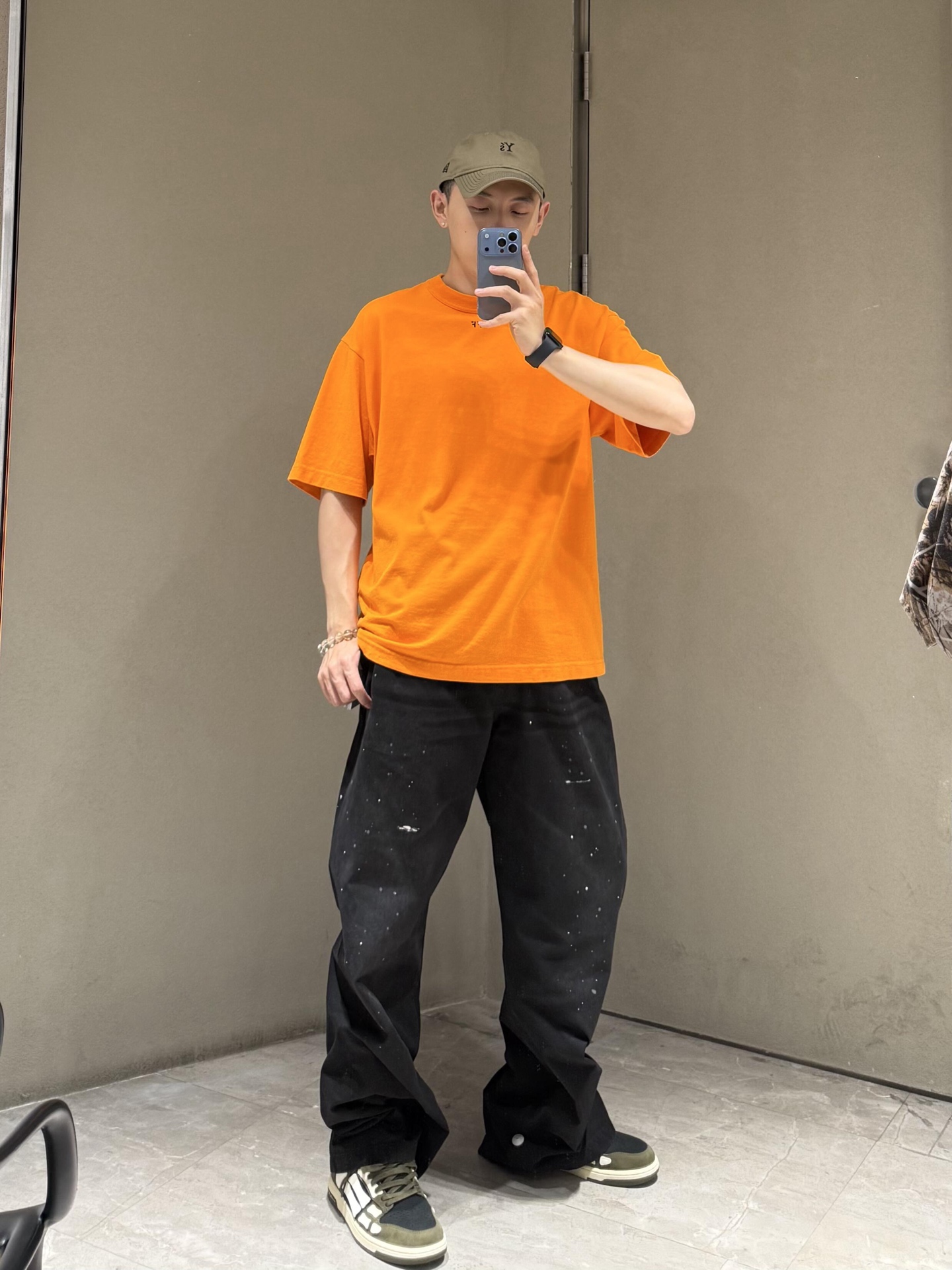 Paint Detail Wide Leg Trousers — product photograph