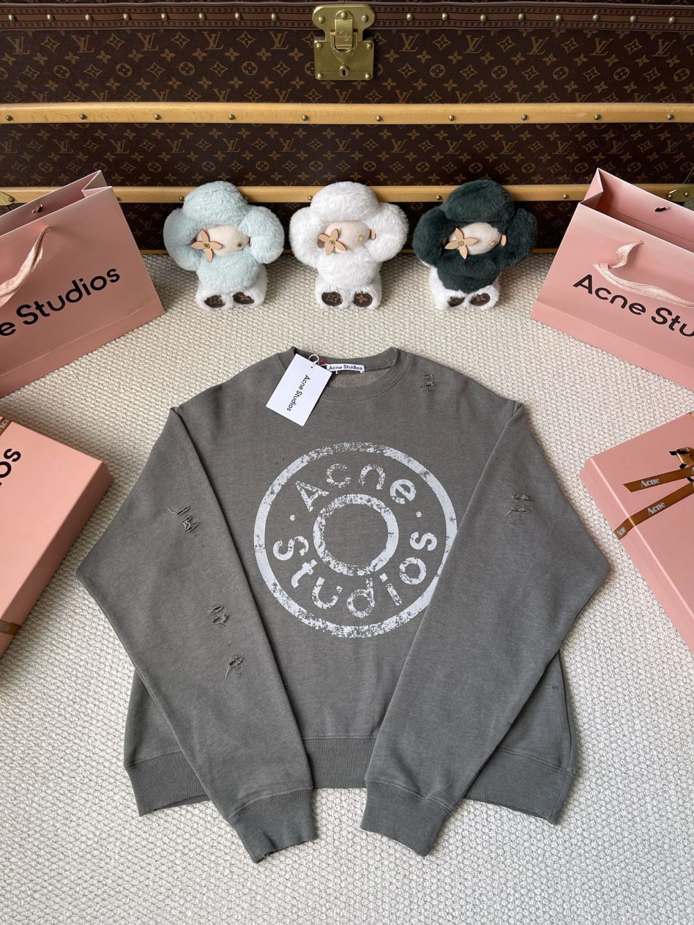 Distressed Circle Logo Sweatshirt — product photograph