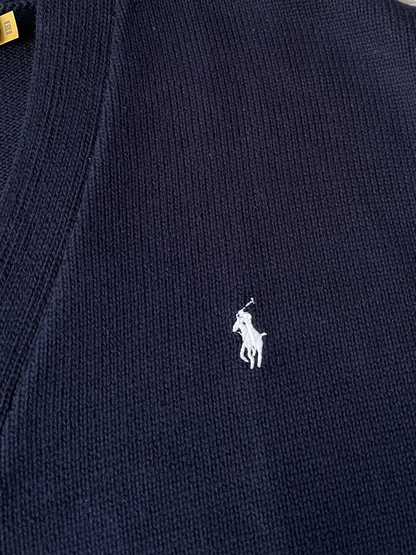 Small Embroidered Logo Cardigan — product photograph