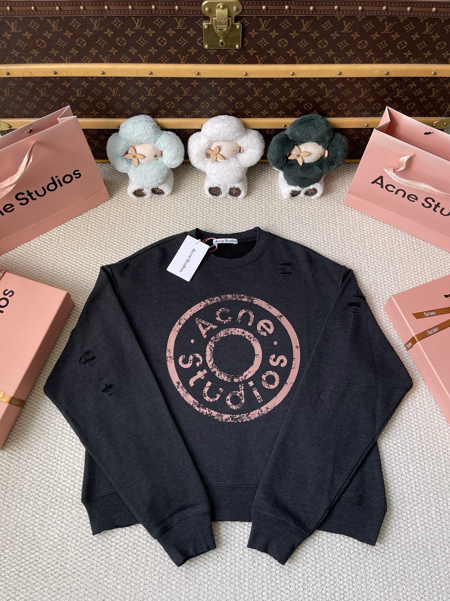 Distressed Circle Logo Sweatshirt — product photograph