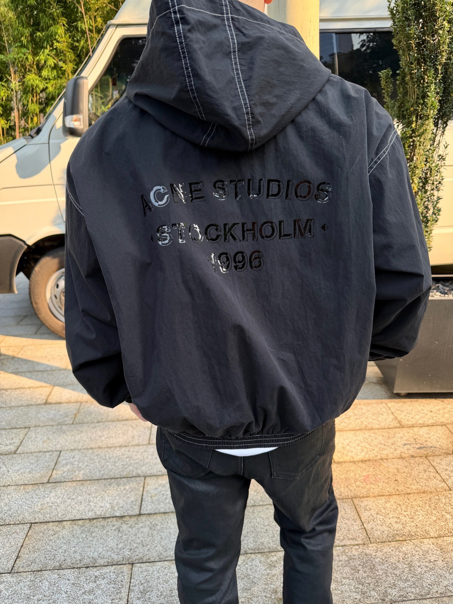Contrast Stitch Hooded Zip Jacket — product photograph