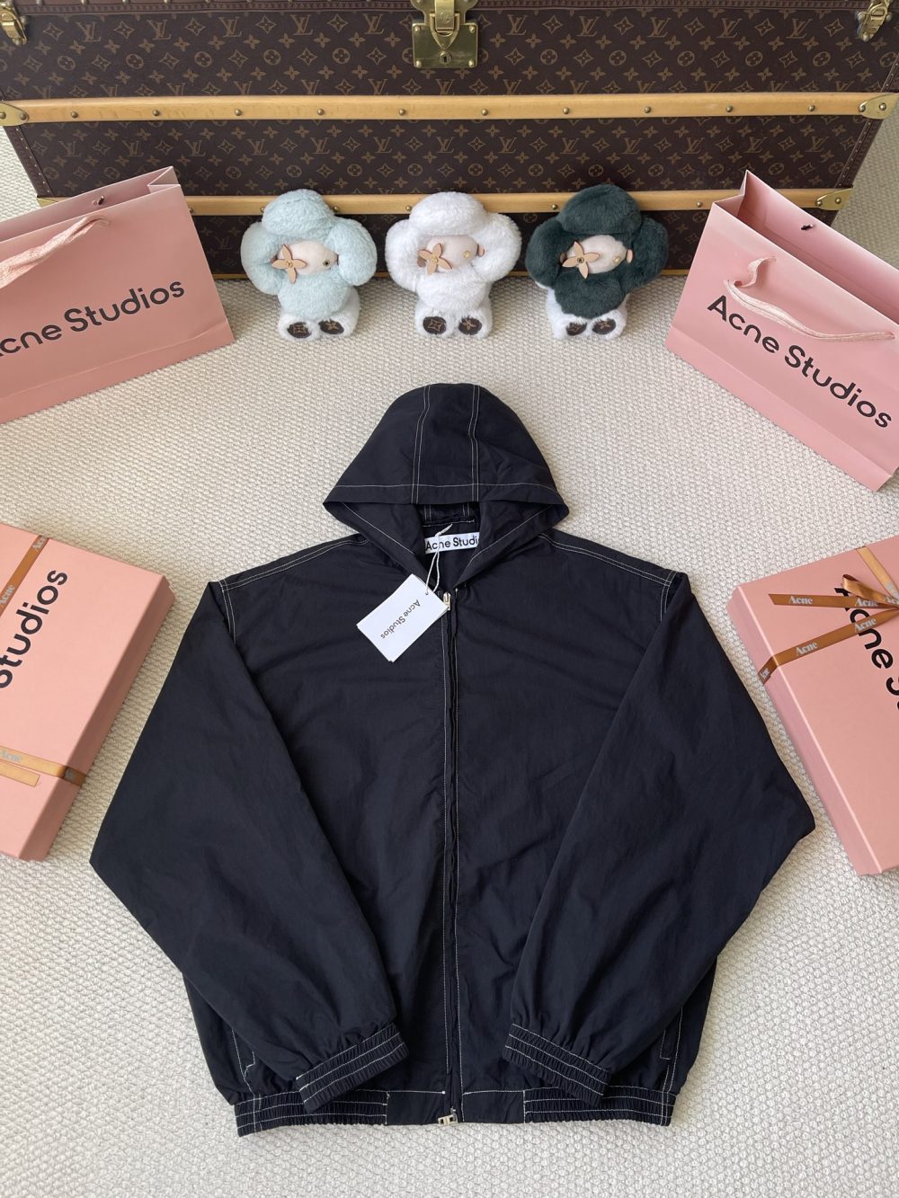 Contrast Stitch Hooded Zip Jacket — product photograph