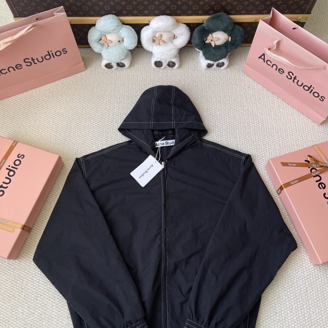 Contrast Stitch Hooded Zip Jacket — product photograph