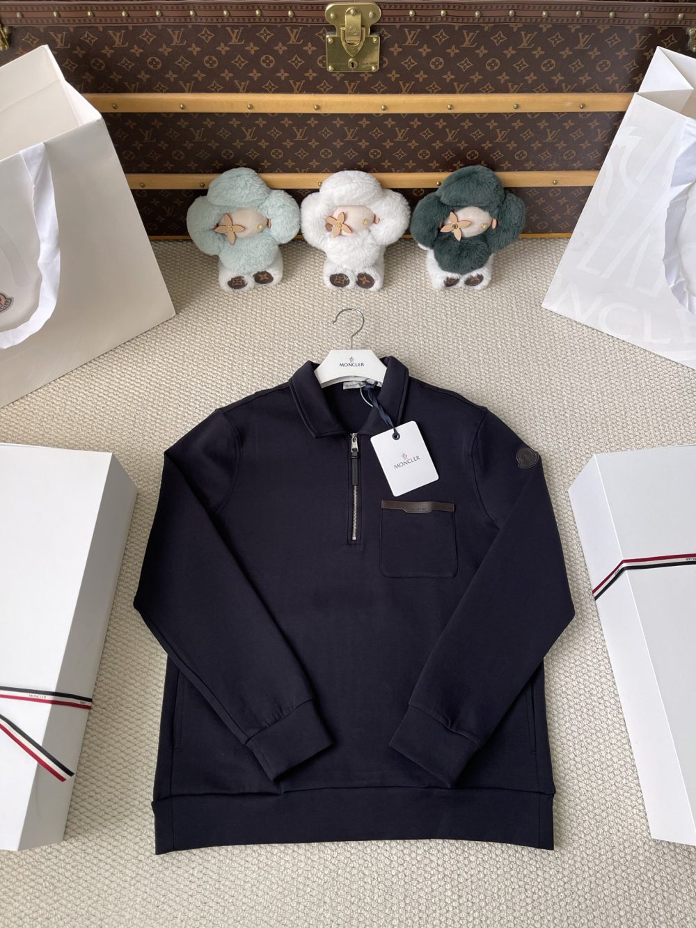 Zip Collar Pocket Pullover — product photograph