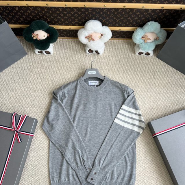 Four Stripe Crewneck Sweater — product photograph