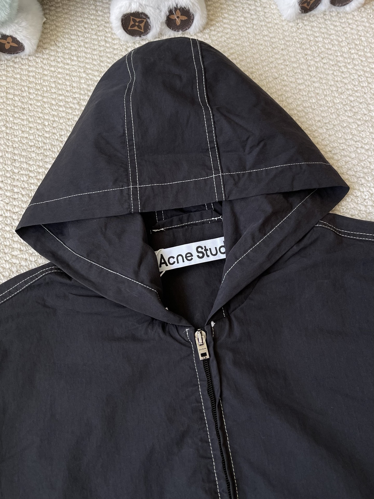 Contrast Stitch Hooded Zip Jacket — product photograph