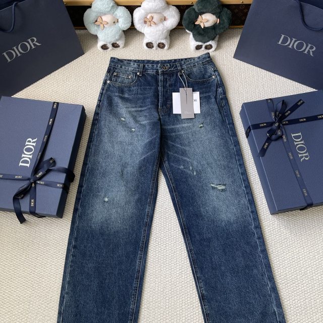 Distressed Straight Leg Jeans — product photograph