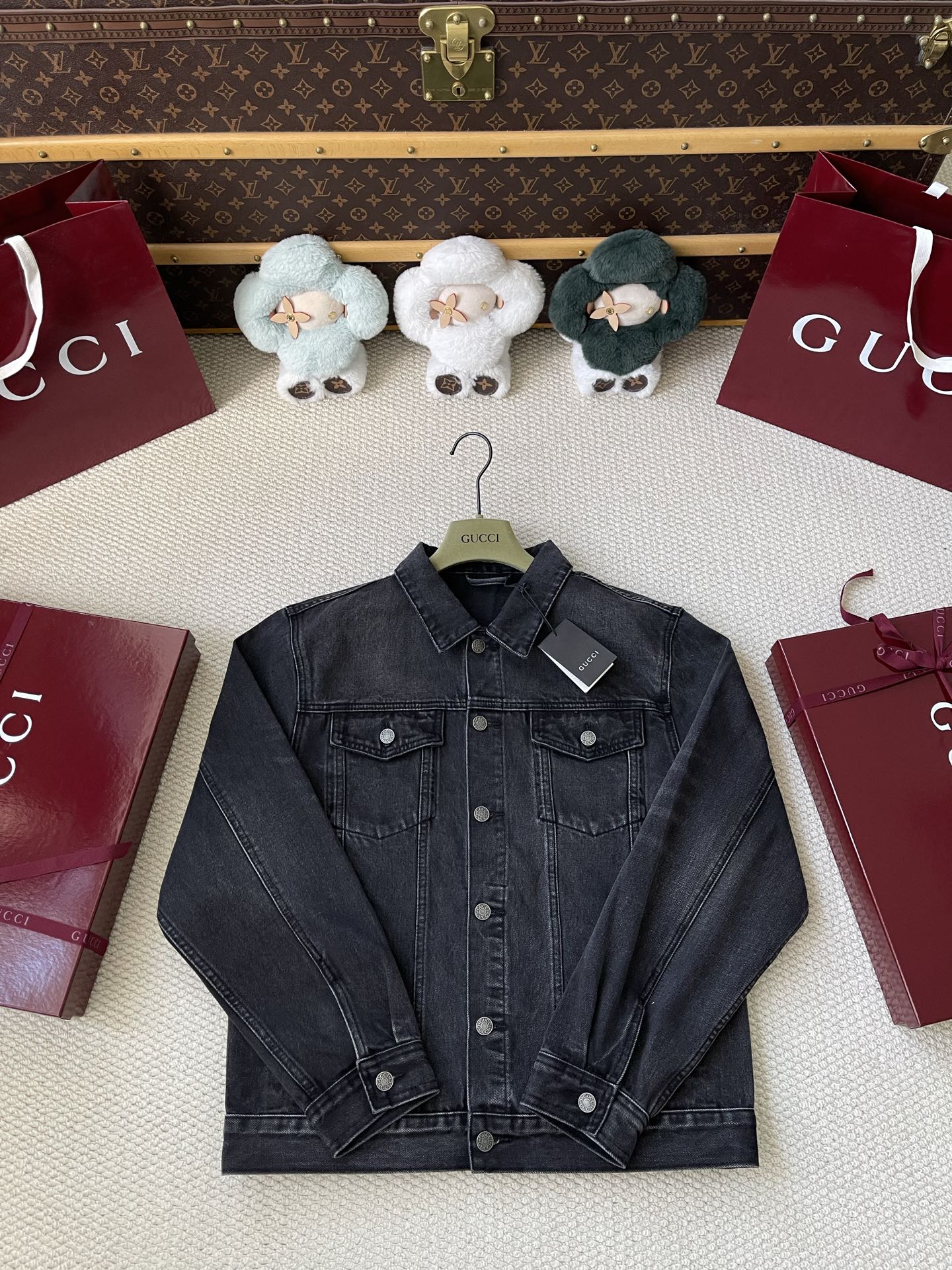 Button Front Denim Jacket — product photograph