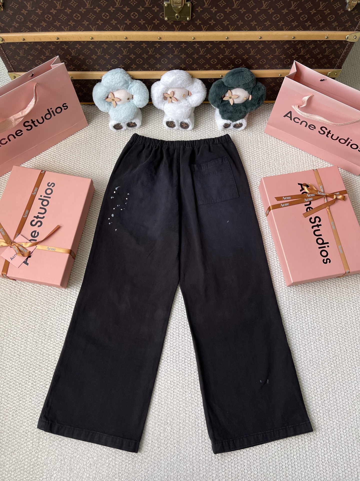 Paint Detail Wide Leg Trousers — product photograph