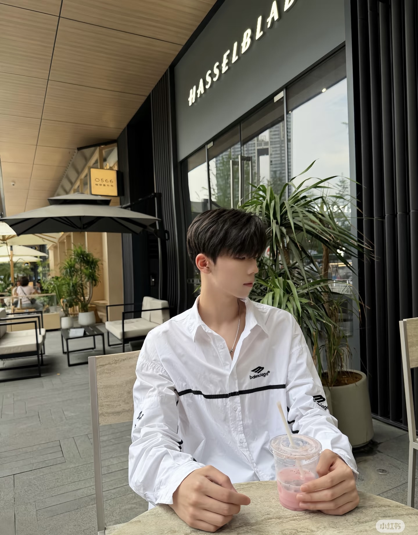Logo Stripe Button Shirt — product photograph
