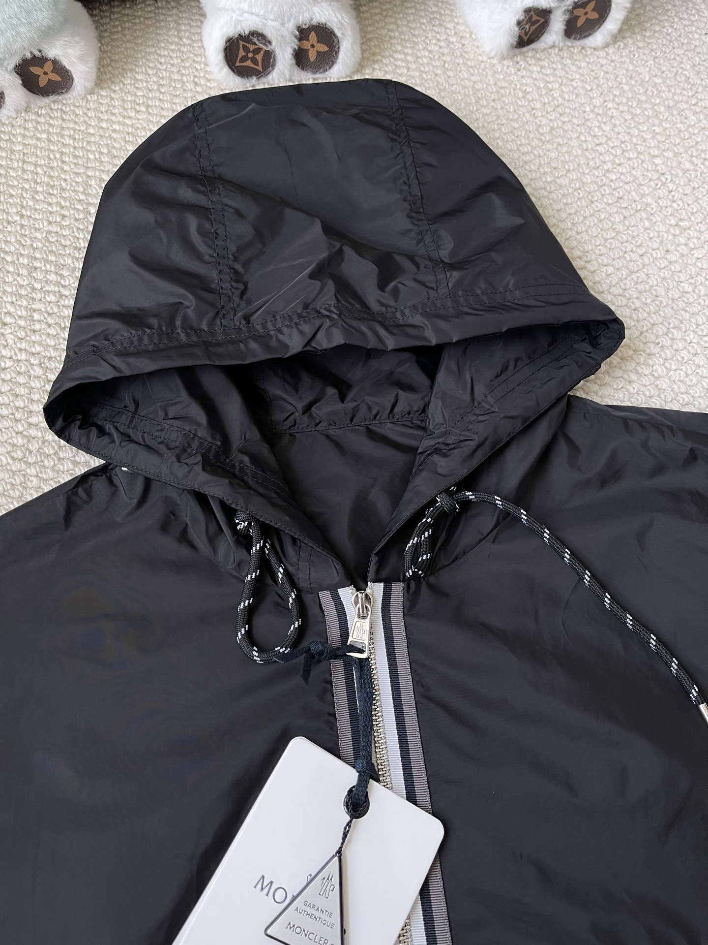 Contrast-Zip Hooded Windbreaker — product photograph