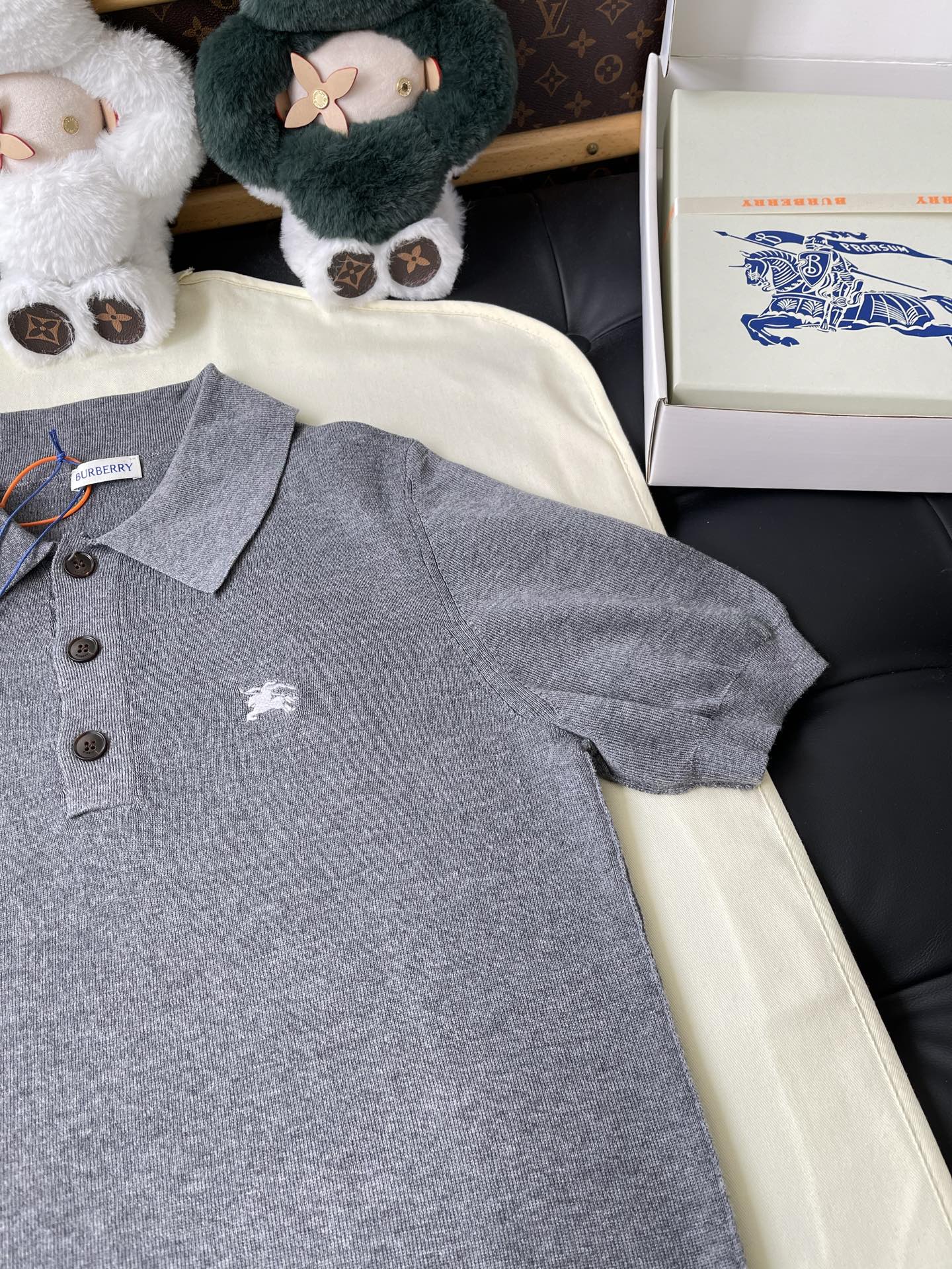 Knight Crest Short-Sleeve Knit Polo — product photograph