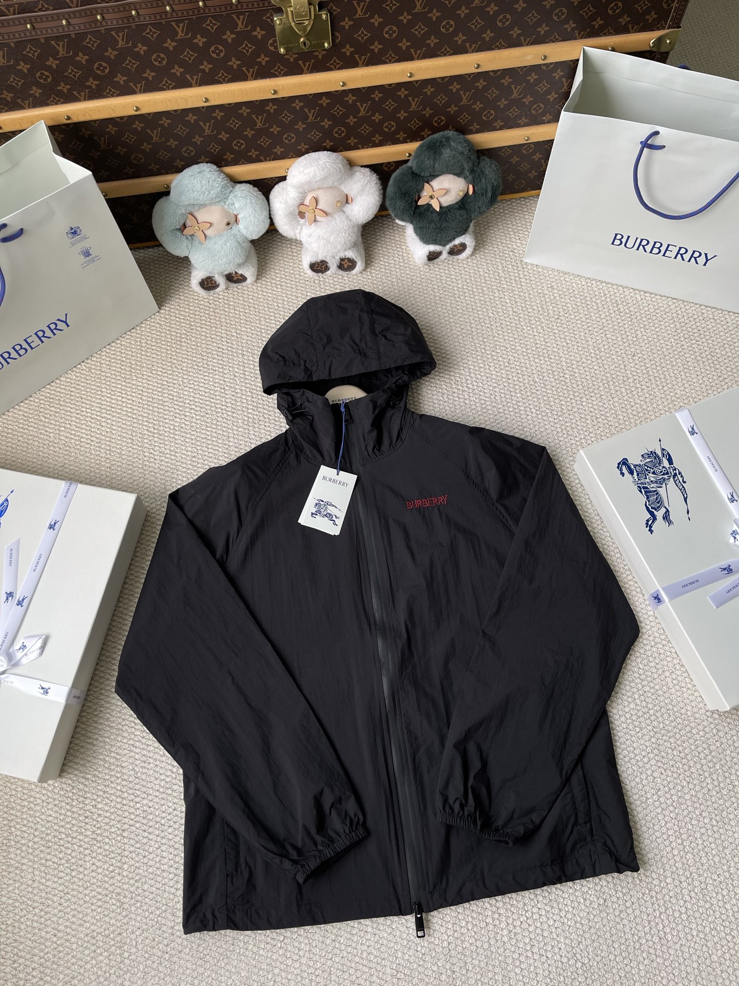Layered-Horse Back Windbreaker — product photograph
