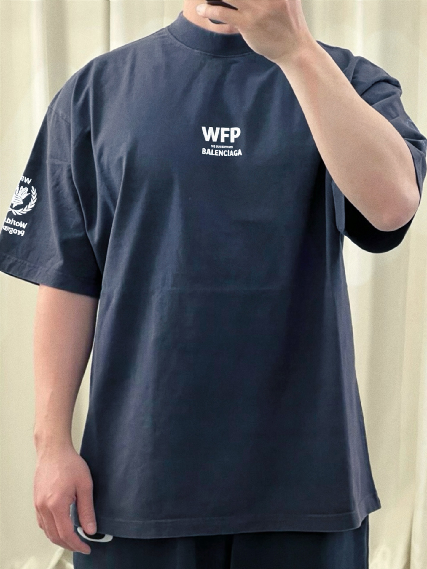 Laurel Emblem Sleeve-Print T-Shirt — product photograph