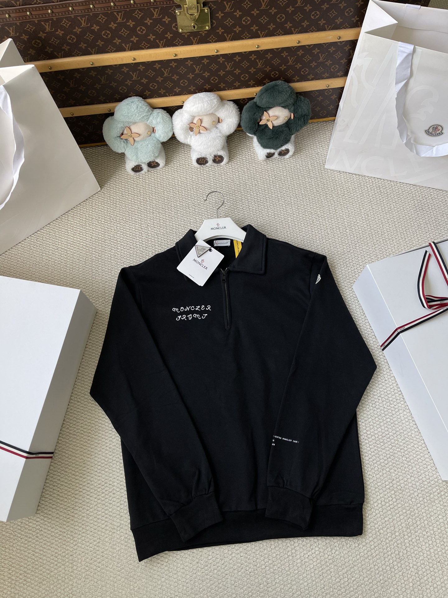 Fragment Zip-Neck Polo — product photograph