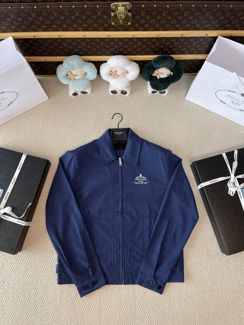 Embroidered-Emblem Zip Blouson — product photograph