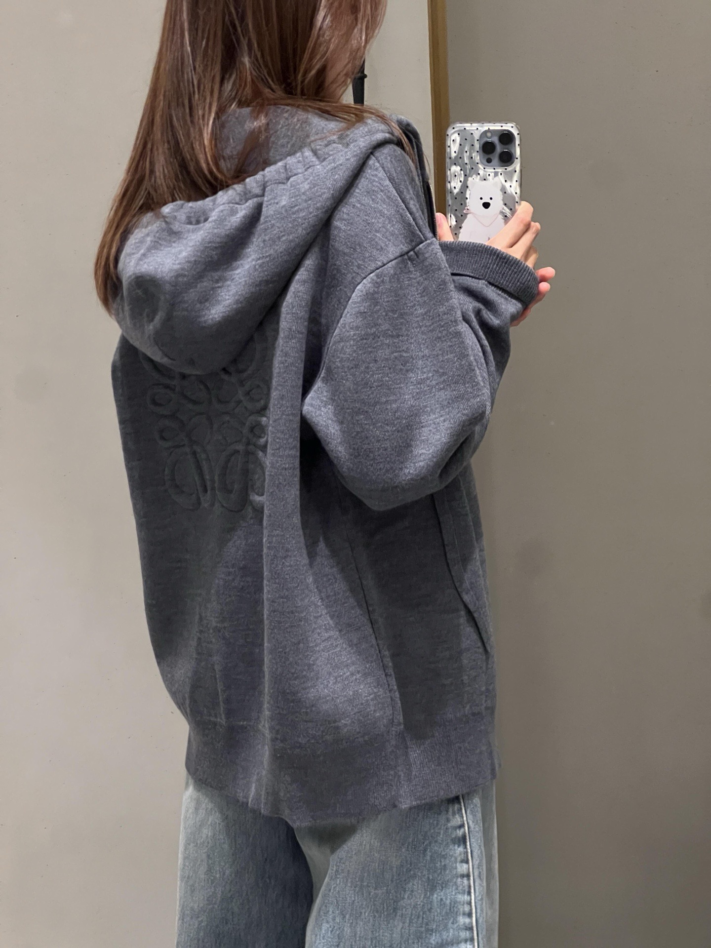 Back-Anagram Zip-Up Hoodie — product photograph