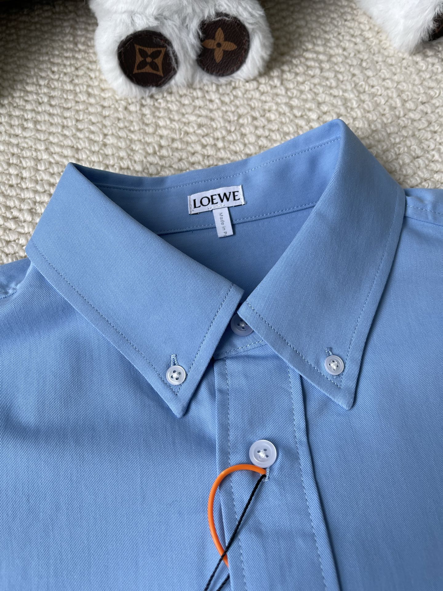 Red-Anagram Button-Down Shirt — product photograph
