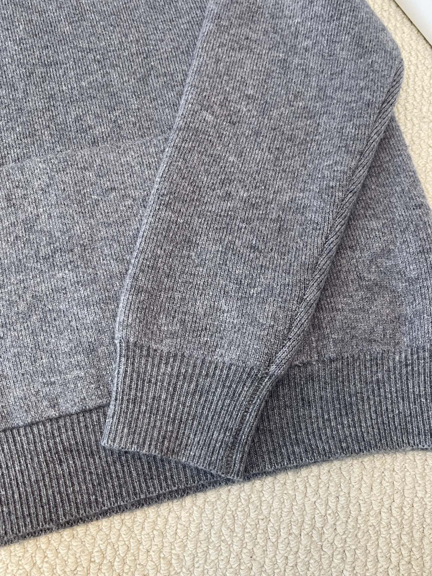 Blue-Lined Knit Hoodie — product photograph