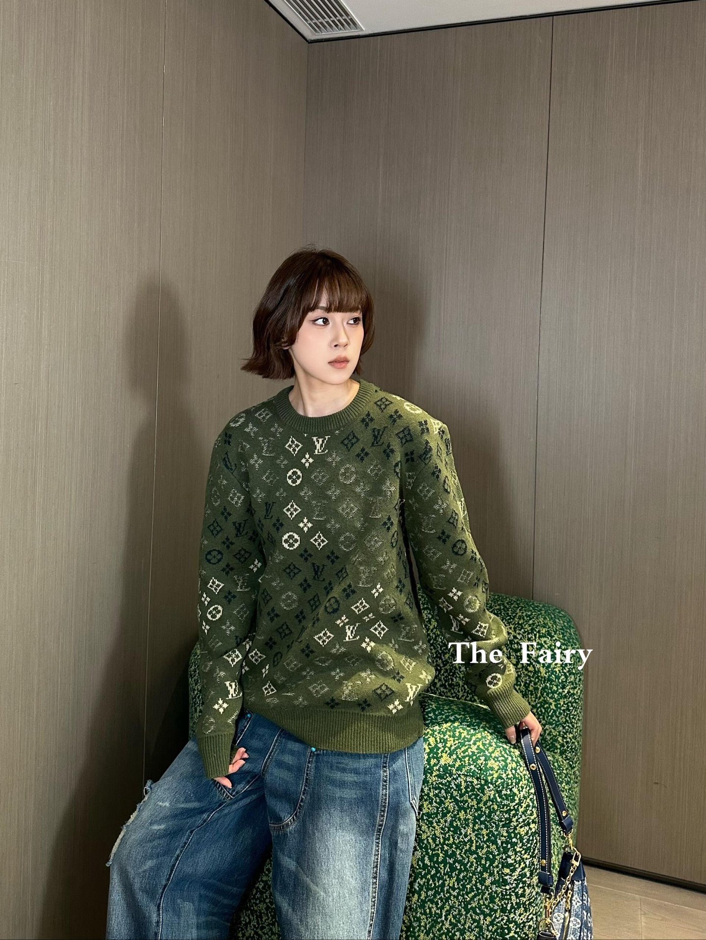 Allover Monogram Crewneck Sweater — product photograph