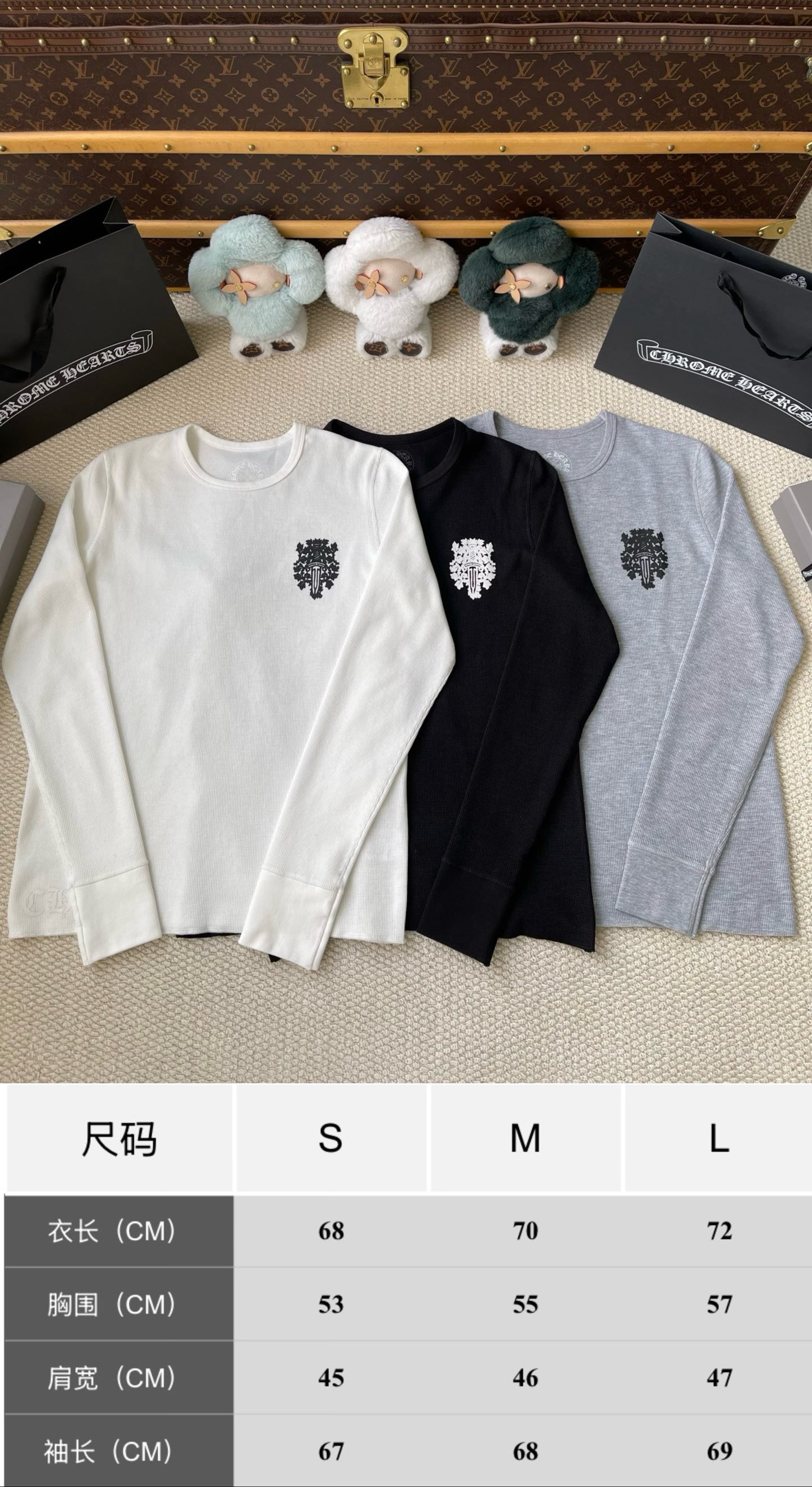 Floral Crest-Back Crewneck T-Shirt — product photograph
