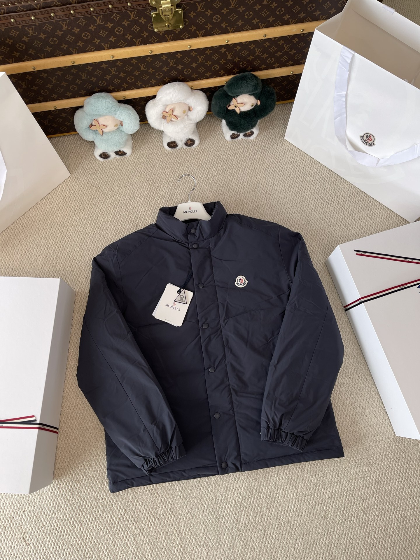 Badge Stand-Collar Snap Jacket — product photograph