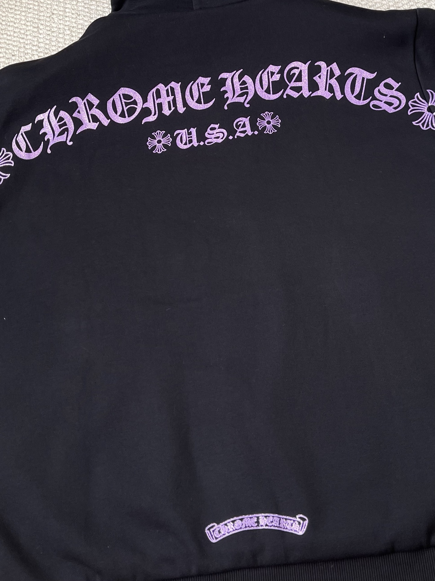 Purple-Graphic Pullover Hoodie — product photograph