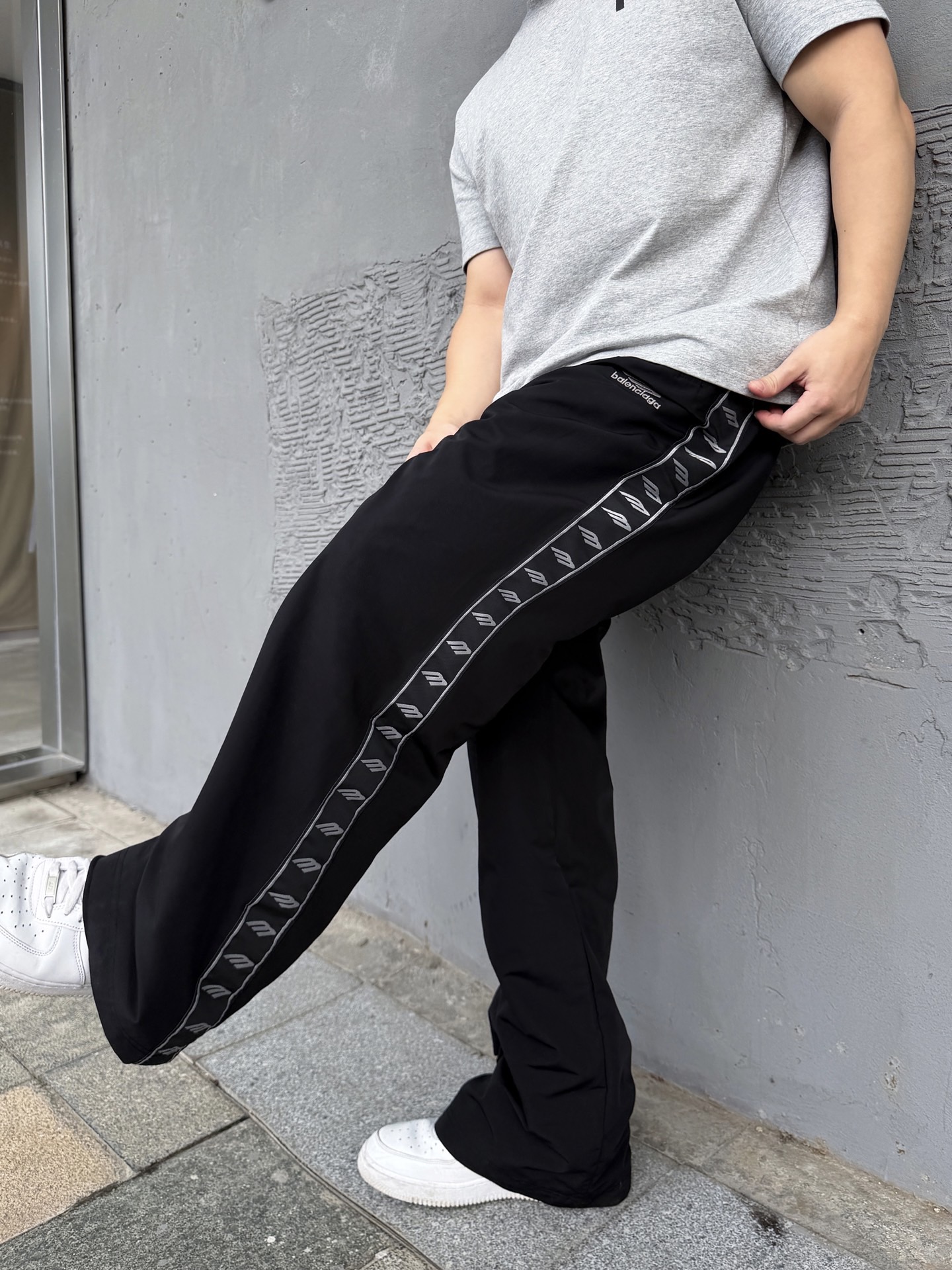 Logo-Tape Wide-Leg Track Pants — product photograph