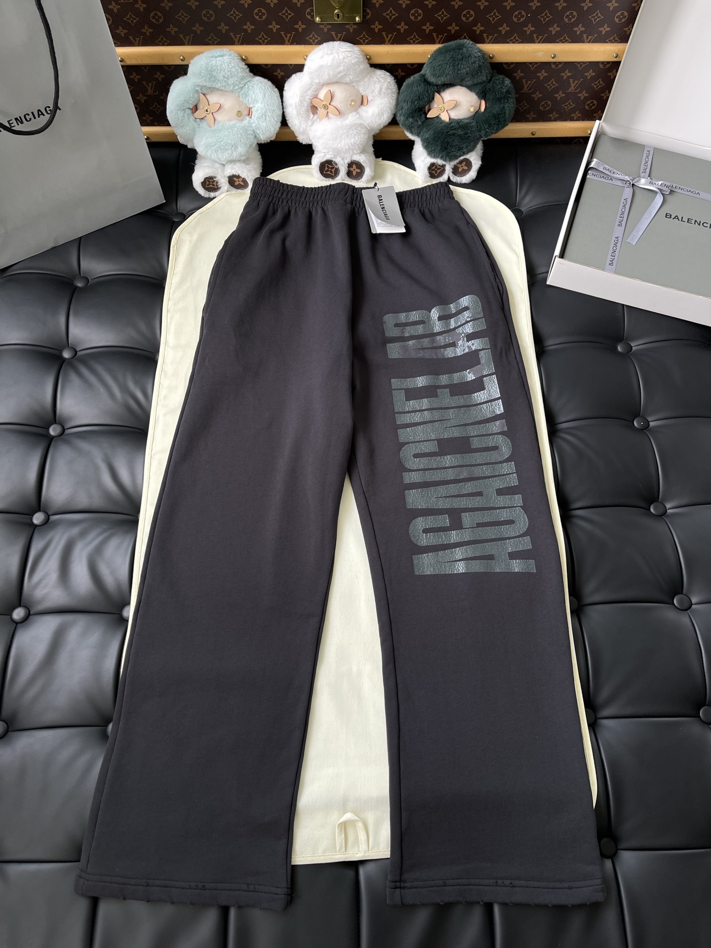 Stacked Print Straight-Leg Sweatpants — product photograph