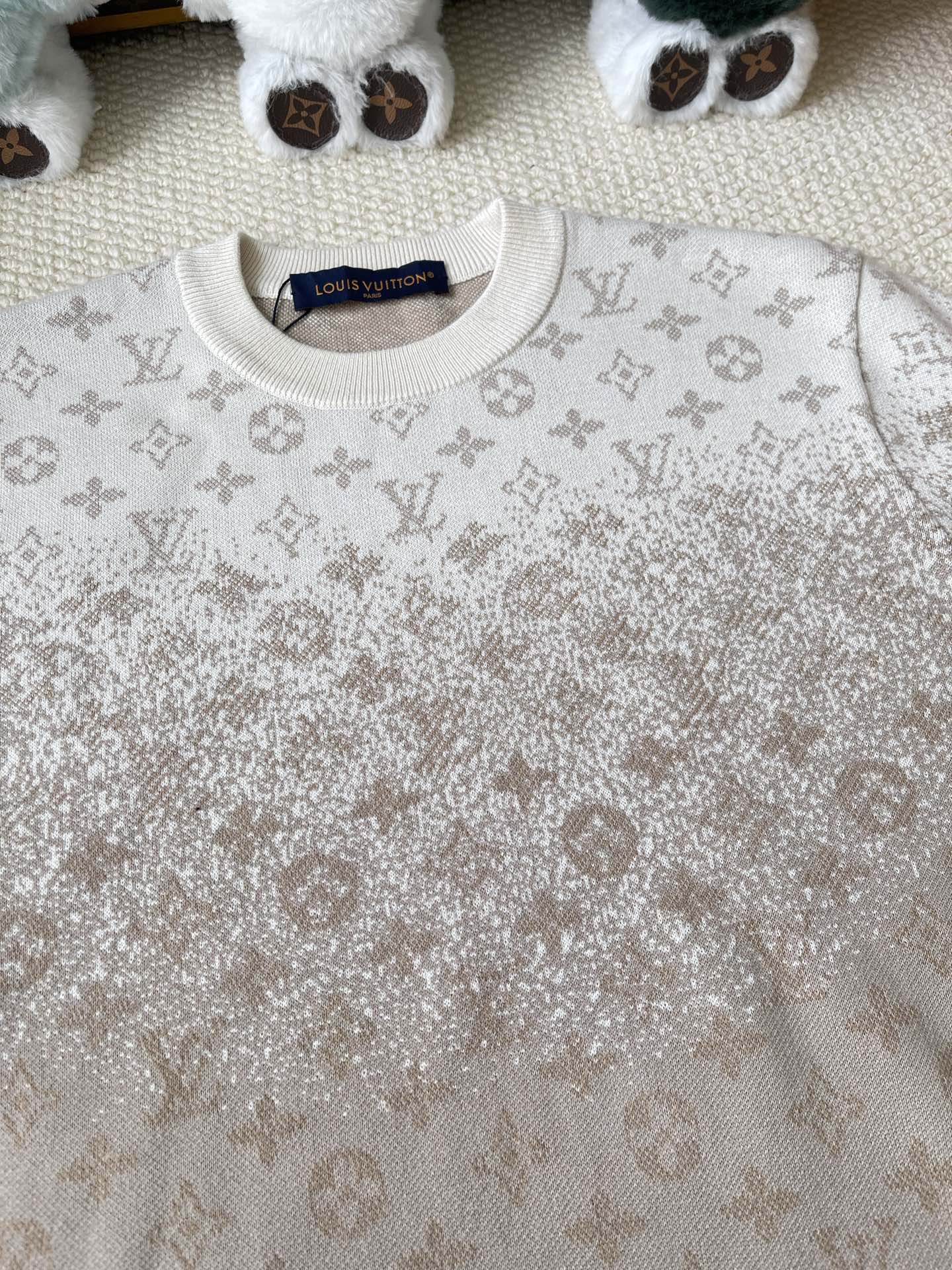 Faded Monogram Crewneck Sweater — product photograph