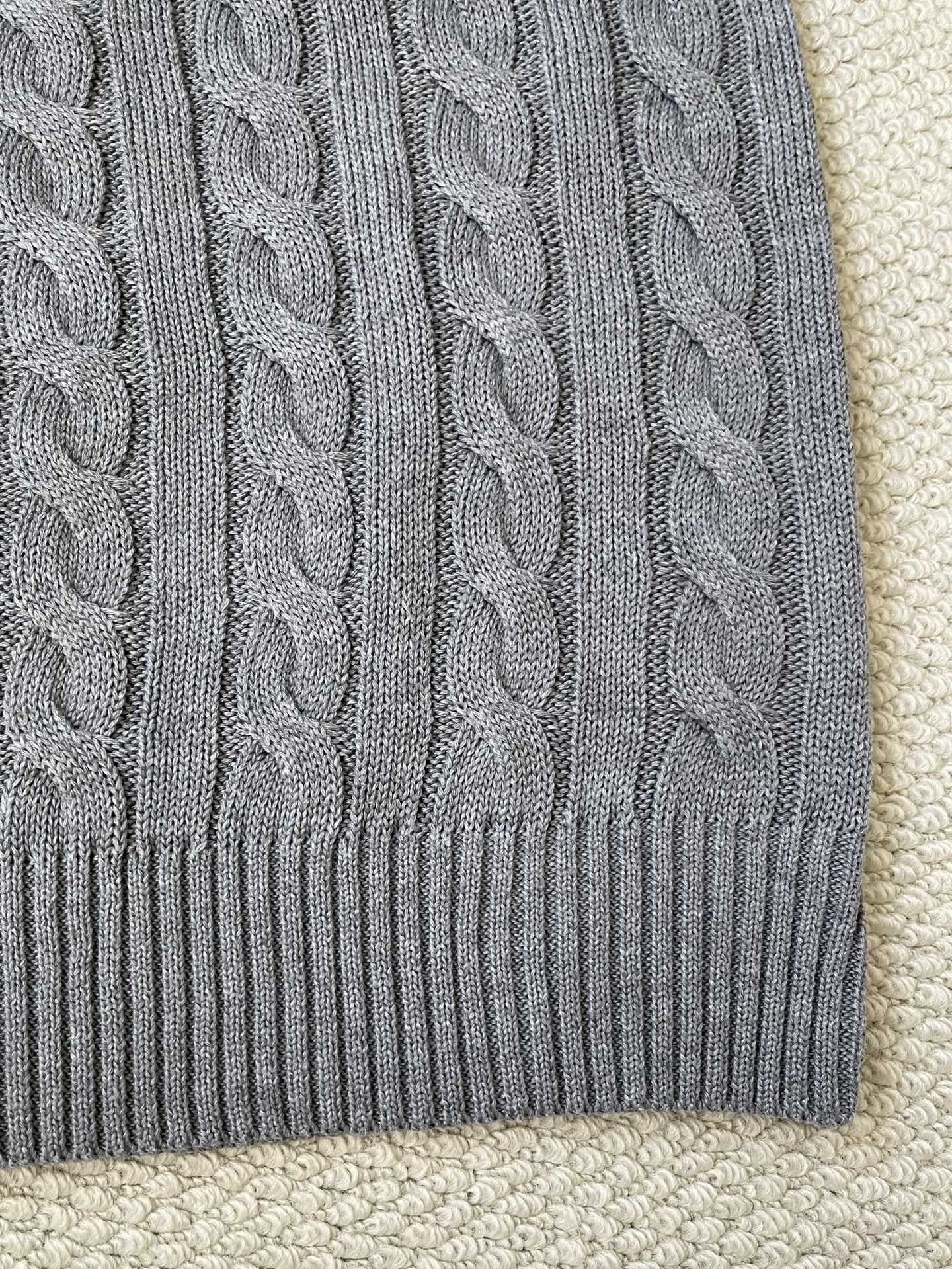 Cable-Knit Quarter-Zip Sweater — product photograph