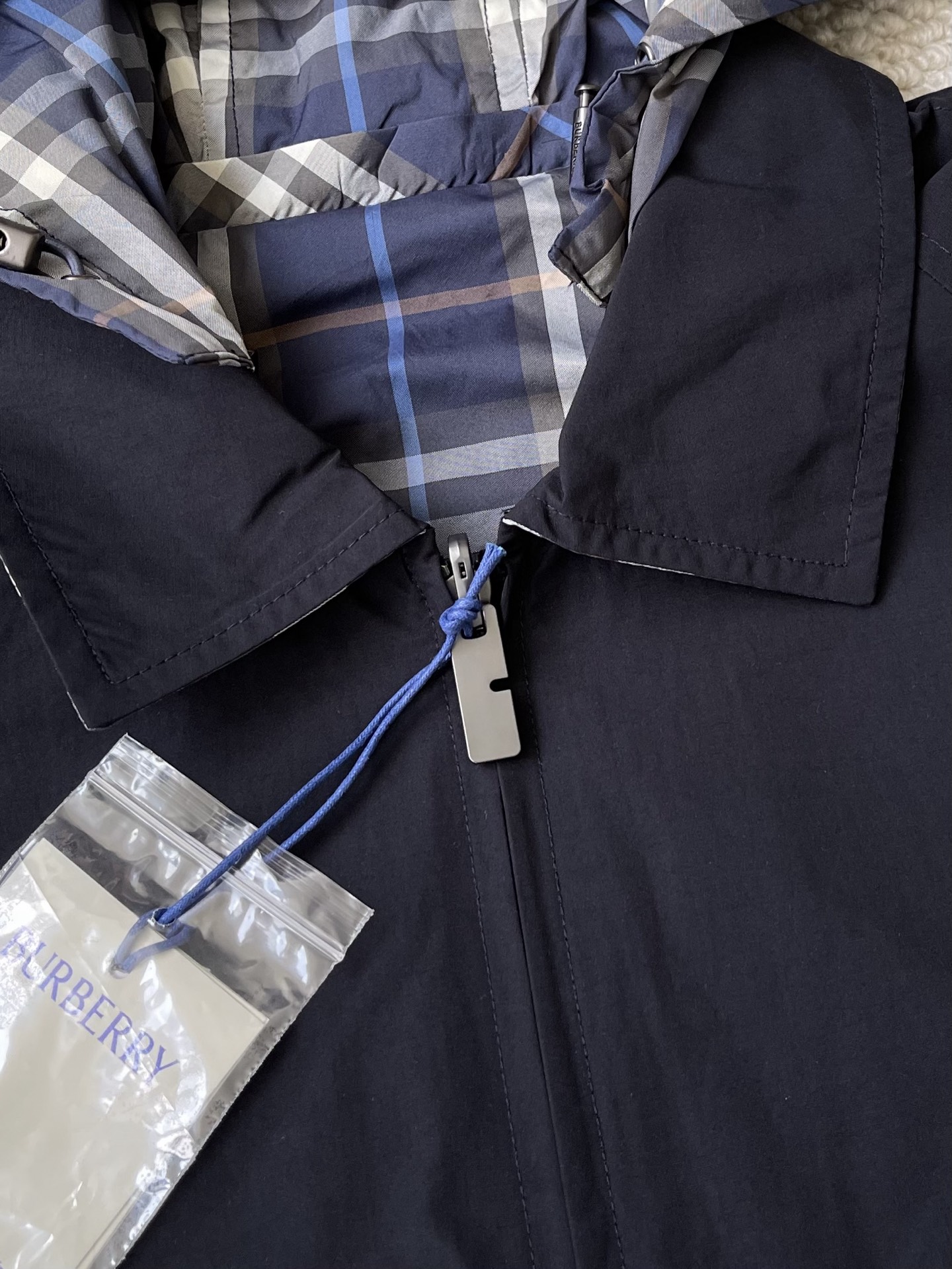 Check-Hood Zip Jacket — product photograph