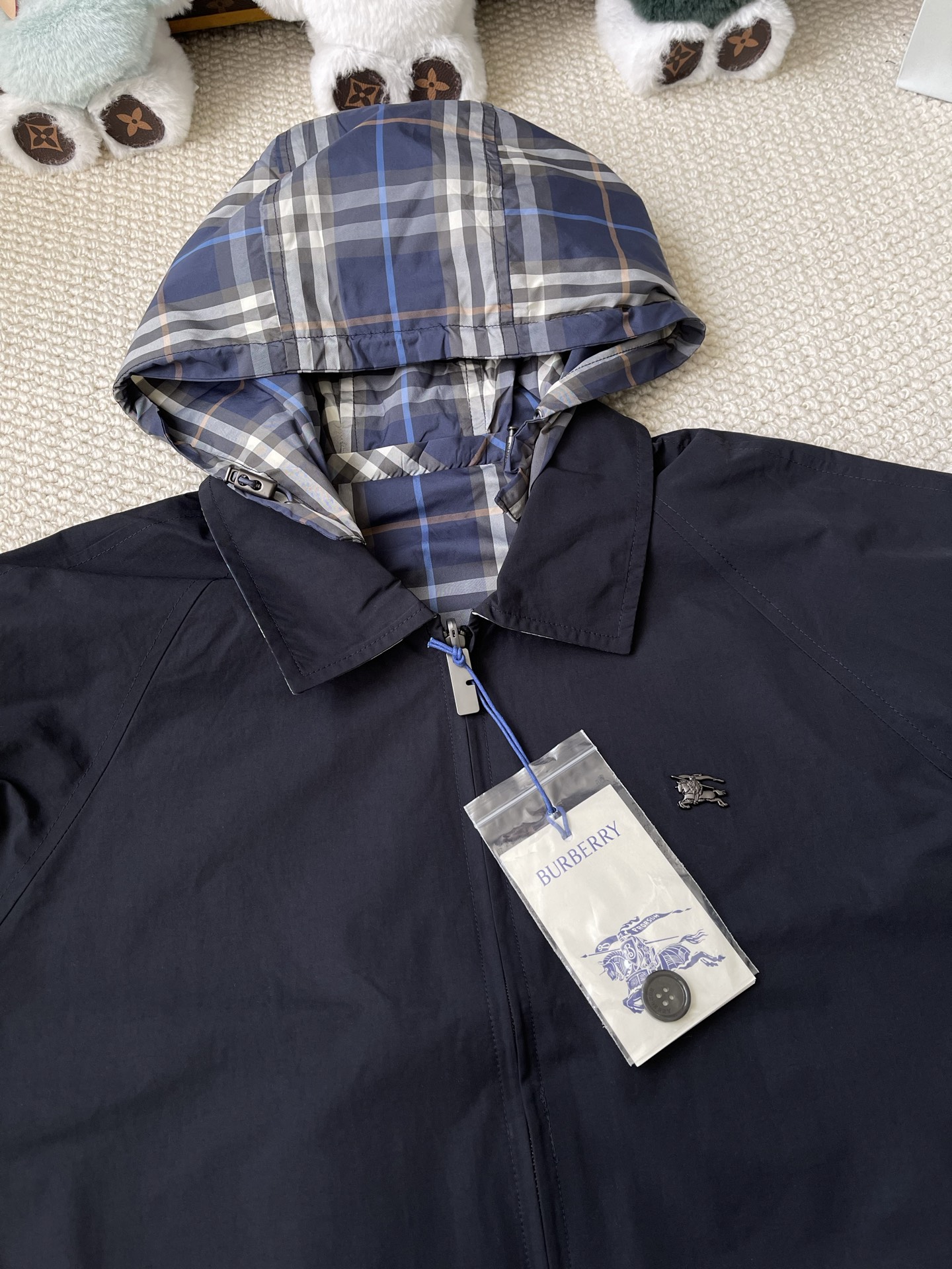 Check-Hood Zip Jacket — product photograph